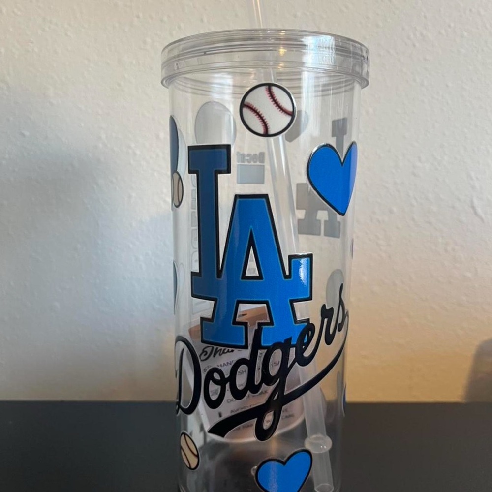 Los Angeles Dodgers Tumbler with Straw